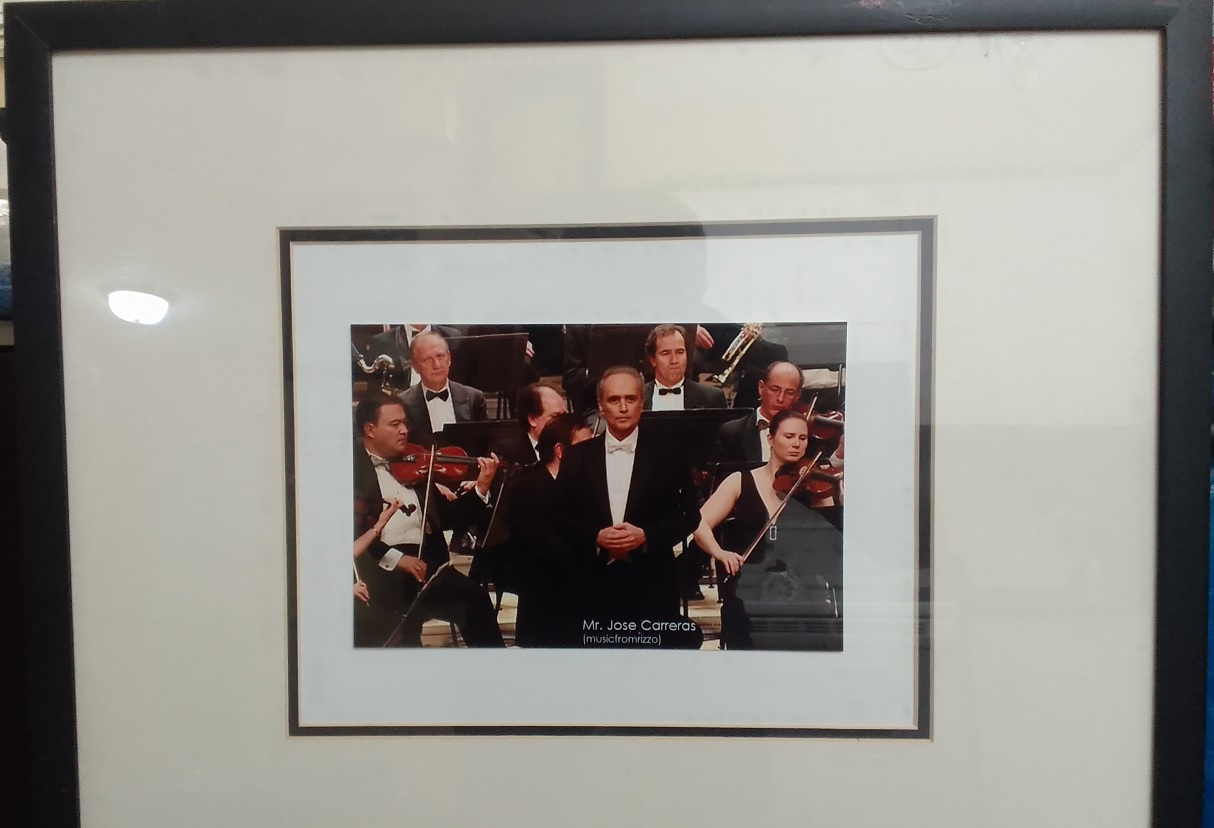 Jose Carreras picture framed