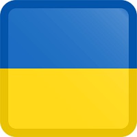 Ukraine flag button